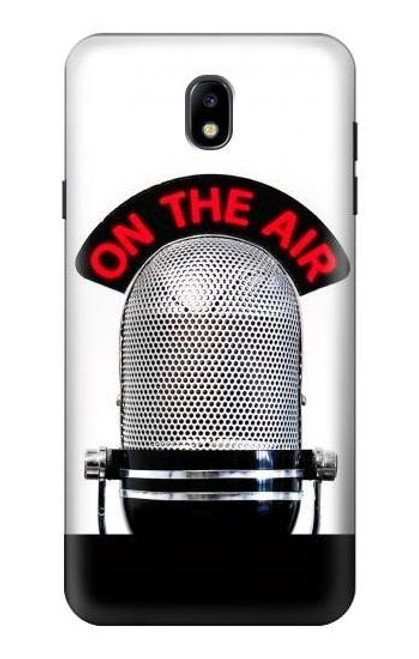 S2381 Vintage Radio Microphone On The Air Hülle Schutzhülle Taschen für Samsung Galaxy J7 (2018), J7 Aero, J7 Top, J7 Aura, J7 Crown, J7 Refine, J7 Eon, J7 V 2nd Gen, J7 Star
