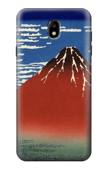 S2390 Katsushika Hokusai Red Fuji Hülle Schutzhülle Taschen für Samsung Galaxy J7 (2018), J7 Aero, J7 Top, J7 Aura, J7 Crown, J7 Refine, J7 Eon, J7 V 2nd Gen, J7 Star