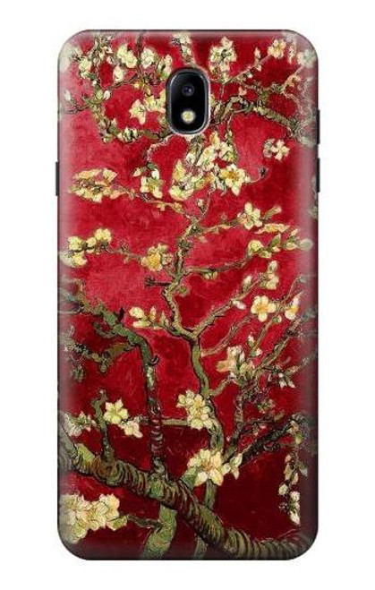 S2414 Red Blossoming Almond Tree Van Gogh Hülle Schutzhülle Taschen für Samsung Galaxy J7 (2018), J7 Aero, J7 Top, J7 Aura, J7 Crown, J7 Refine, J7 Eon, J7 V 2nd Gen, J7 Star