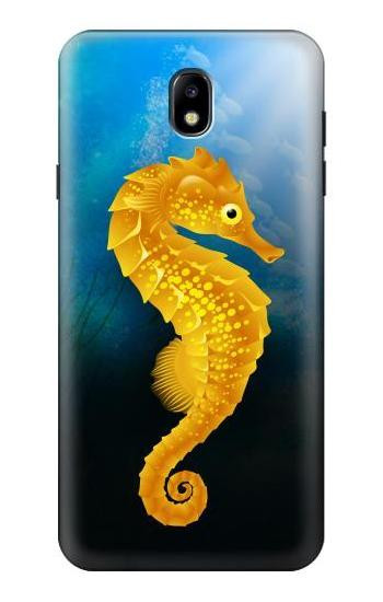 S2444 Seahorse Underwater World Hülle Schutzhülle Taschen für Samsung Galaxy J7 (2018), J7 Aero, J7 Top, J7 Aura, J7 Crown, J7 Refine, J7 Eon, J7 V 2nd Gen, J7 Star