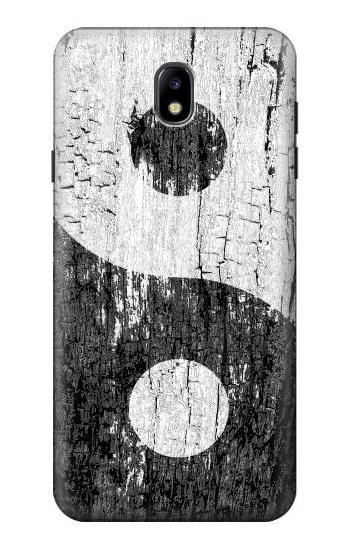 S2489 Yin Yang Wood Graphic Printed Hülle Schutzhülle Taschen für Samsung Galaxy J7 (2018), J7 Aero, J7 Top, J7 Aura, J7 Crown, J7 Refine, J7 Eon, J7 V 2nd Gen, J7 Star