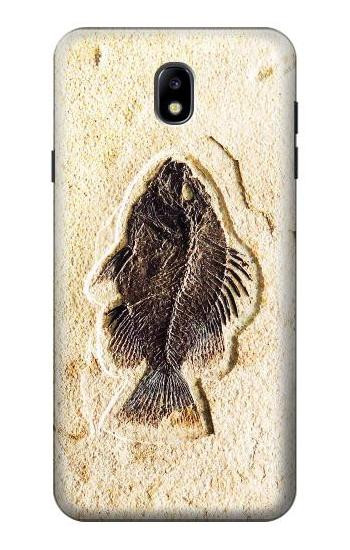 S2562 Fossil Fish Hülle Schutzhülle Taschen für Samsung Galaxy J7 (2018), J7 Aero, J7 Top, J7 Aura, J7 Crown, J7 Refine, J7 Eon, J7 V 2nd Gen, J7 Star