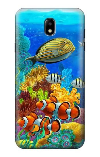 S2568 Sea Seabed Fish Corals Underwater Ocean Hülle Schutzhülle Taschen für Samsung Galaxy J7 (2018), J7 Aero, J7 Top, J7 Aura, J7 Crown, J7 Refine, J7 Eon, J7 V 2nd Gen, J7 Star