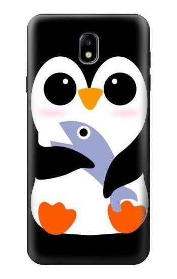 S2631 Cute Baby Penguin Hülle Schutzhülle Taschen für Samsung Galaxy J7 (2018), J7 Aero, J7 Top, J7 Aura, J7 Crown, J7 Refine, J7 Eon, J7 V 2nd Gen, J7 Star