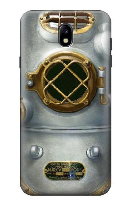 S2646 Vintage Deep Sea Diver Helmet Hülle Schutzhülle Taschen für Samsung Galaxy J7 (2018), J7 Aero, J7 Top, J7 Aura, J7 Crown, J7 Refine, J7 Eon, J7 V 2nd Gen, J7 Star