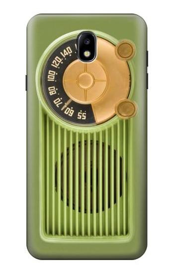 S2656 Vintage Bakelite Radio Green Hülle Schutzhülle Taschen für Samsung Galaxy J7 (2018), J7 Aero, J7 Top, J7 Aura, J7 Crown, J7 Refine, J7 Eon, J7 V 2nd Gen, J7 Star