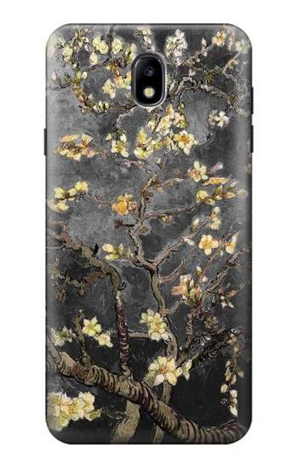 S2664 Black Blossoming Almond Tree Van Gogh Hülle Schutzhülle Taschen für Samsung Galaxy J7 (2018), J7 Aero, J7 Top, J7 Aura, J7 Crown, J7 Refine, J7 Eon, J7 V 2nd Gen, J7 Star