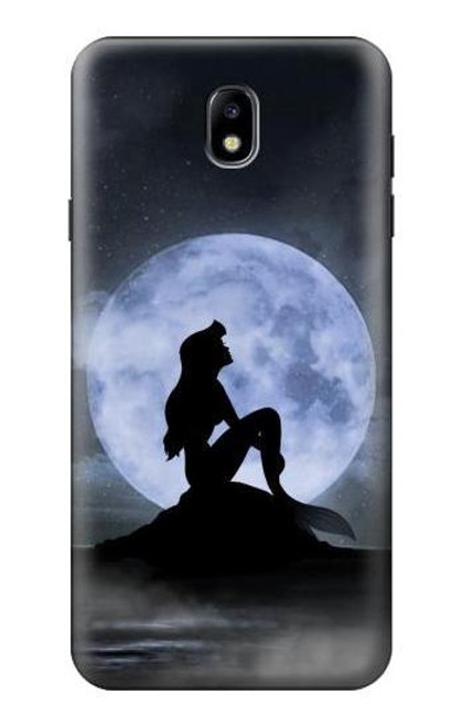 S2668 Mermaid Silhouette Moon Night Hülle Schutzhülle Taschen für Samsung Galaxy J7 (2018), J7 Aero, J7 Top, J7 Aura, J7 Crown, J7 Refine, J7 Eon, J7 V 2nd Gen, J7 Star