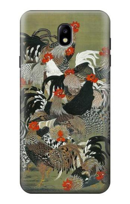 S2699 Ito Jakuchu Rooster Hülle Schutzhülle Taschen für Samsung Galaxy J7 (2018), J7 Aero, J7 Top, J7 Aura, J7 Crown, J7 Refine, J7 Eon, J7 V 2nd Gen, J7 Star