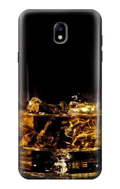 S2742 Ice Whiskey Whisky Glass Hülle Schutzhülle Taschen für Samsung Galaxy J7 (2018), J7 Aero, J7 Top, J7 Aura, J7 Crown, J7 Refine, J7 Eon, J7 V 2nd Gen, J7 Star