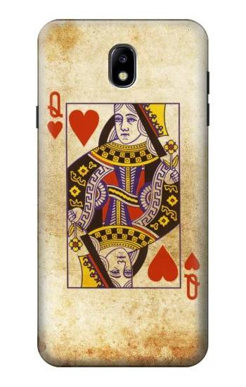 S2833 Poker Card Queen Hearts Hülle Schutzhülle Taschen für Samsung Galaxy J7 (2018), J7 Aero, J7 Top, J7 Aura, J7 Crown, J7 Refine, J7 Eon, J7 V 2nd Gen, J7 Star