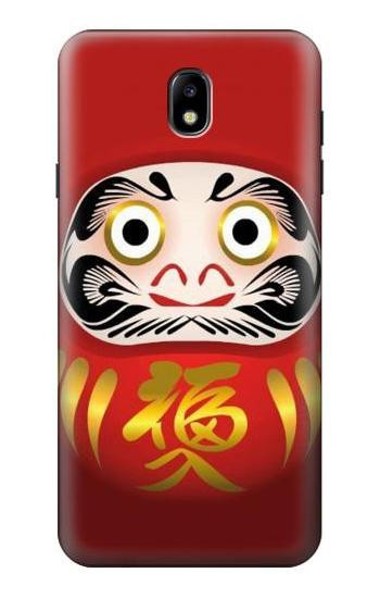 S2839 Japan Daruma Doll Hülle Schutzhülle Taschen für Samsung Galaxy J7 (2018), J7 Aero, J7 Top, J7 Aura, J7 Crown, J7 Refine, J7 Eon, J7 V 2nd Gen, J7 Star