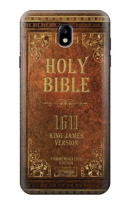 S2890 Holy Bible 1611 King James Version Hülle Schutzhülle Taschen für Samsung Galaxy J7 (2018), J7 Aero, J7 Top, J7 Aura, J7 Crown, J7 Refine, J7 Eon, J7 V 2nd Gen, J7 Star
