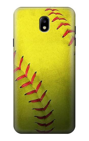 S3031 Yellow Softball Ball Hülle Schutzhülle Taschen für Samsung Galaxy J7 (2018), J7 Aero, J7 Top, J7 Aura, J7 Crown, J7 Refine, J7 Eon, J7 V 2nd Gen, J7 Star