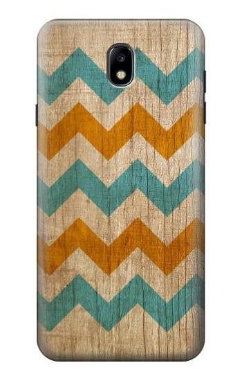 S3033 Vintage Wood Chevron Graphic Printed Hülle Schutzhülle Taschen für Samsung Galaxy J7 (2018), J7 Aero, J7 Top, J7 Aura, J7 Crown, J7 Refine, J7 Eon, J7 V 2nd Gen, J7 Star
