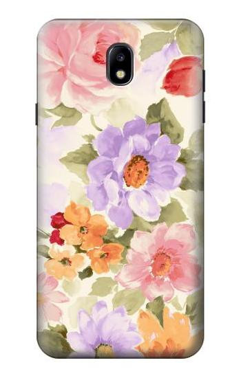 S3035 Sweet Flower Painting Hülle Schutzhülle Taschen für Samsung Galaxy J7 (2018), J7 Aero, J7 Top, J7 Aura, J7 Crown, J7 Refine, J7 Eon, J7 V 2nd Gen, J7 Star