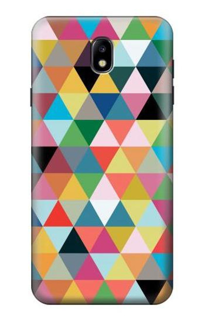 S3049 Triangles Vibrant Colors Hülle Schutzhülle Taschen für Samsung Galaxy J7 (2018), J7 Aero, J7 Top, J7 Aura, J7 Crown, J7 Refine, J7 Eon, J7 V 2nd Gen, J7 Star