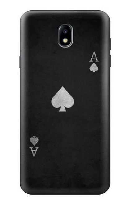 S3152 Black Ace of Spade Hülle Schutzhülle Taschen für Samsung Galaxy J7 (2018), J7 Aero, J7 Top, J7 Aura, J7 Crown, J7 Refine, J7 Eon, J7 V 2nd Gen, J7 Star