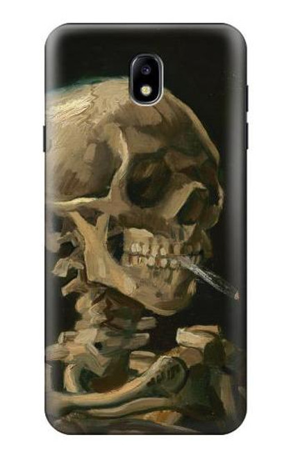 S3358 Vincent Van Gogh Skeleton Cigarette Hülle Schutzhülle Taschen für Samsung Galaxy J7 (2018), J7 Aero, J7 Top, J7 Aura, J7 Crown, J7 Refine, J7 Eon, J7 V 2nd Gen, J7 Star