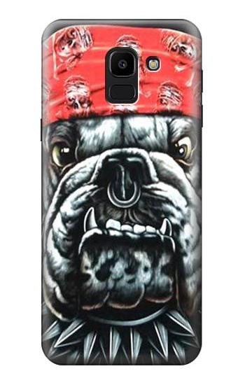 S0100 Bulldog American Football Hülle Schutzhülle Taschen für Samsung Galaxy J6 (2018)