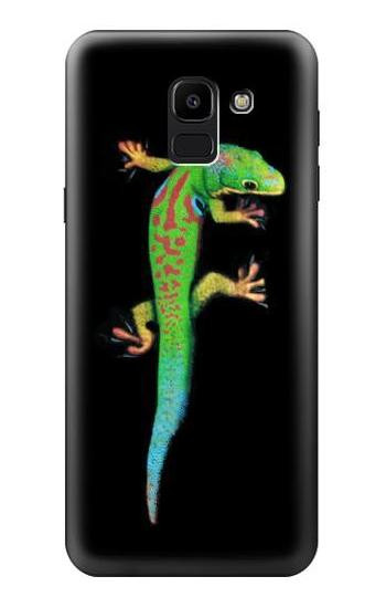 S0125 Green Madagascan Gecko Hülle Schutzhülle Taschen für Samsung Galaxy J6 (2018)