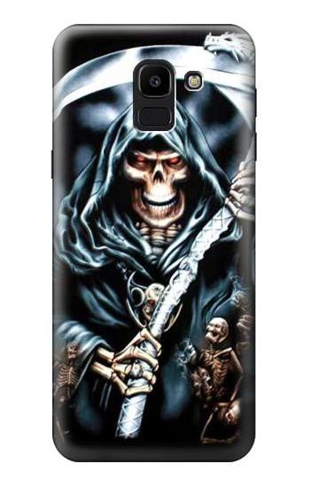 S0295 Grim Reaper Hülle Schutzhülle Taschen für Samsung Galaxy J6 (2018)