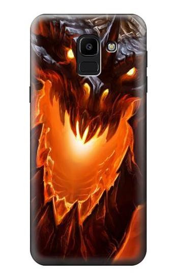 S0414 Fire Dragon Hülle Schutzhülle Taschen für Samsung Galaxy J6 (2018)