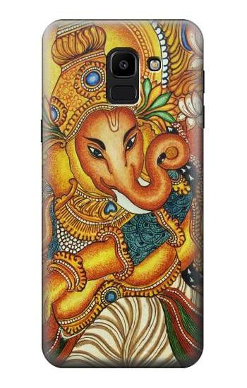 S0440 Hindu God Ganesha Hülle Schutzhülle Taschen für Samsung Galaxy J6 (2018)