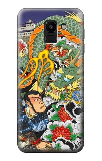 S0454 Japan Tattoo Hülle Schutzhülle Taschen für Samsung Galaxy J6 (2018)