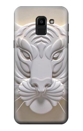 S0574 Tiger Carving Hülle Schutzhülle Taschen für Samsung Galaxy J6 (2018)