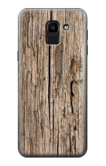 S0600 Wood Graphic Printed Hülle Schutzhülle Taschen für Samsung Galaxy J6 (2018)