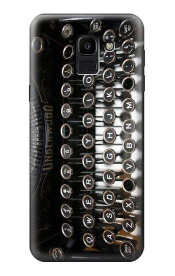 S0620 Typewriter Hülle Schutzhülle Taschen für Samsung Galaxy J6 (2018)