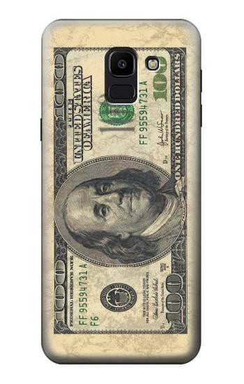 S0702 Money Dollars Hülle Schutzhülle Taschen für Samsung Galaxy J6 (2018)