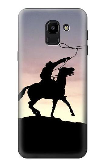 S0773 Cowboy Hülle Schutzhülle Taschen für Samsung Galaxy J6 (2018)