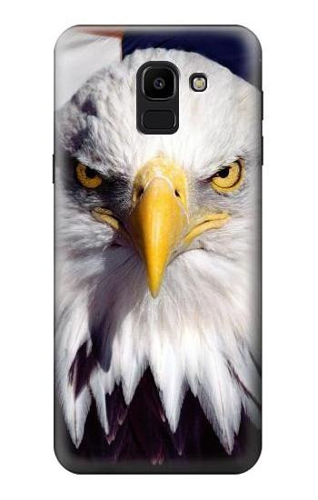 S0854 Eagle American Hülle Schutzhülle Taschen für Samsung Galaxy J6 (2018)