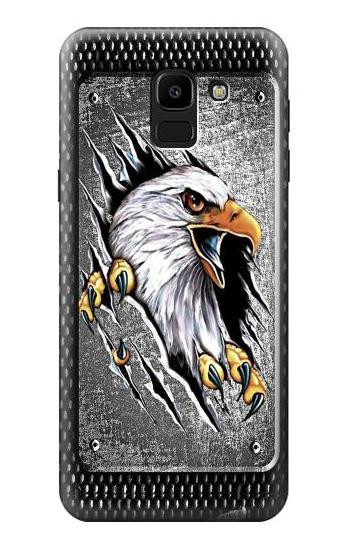 S0855 Eagle Metal Hülle Schutzhülle Taschen für Samsung Galaxy J6 (2018)