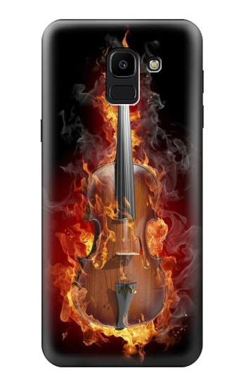 S0864 Fire Violin Hülle Schutzhülle Taschen für Samsung Galaxy J6 (2018)