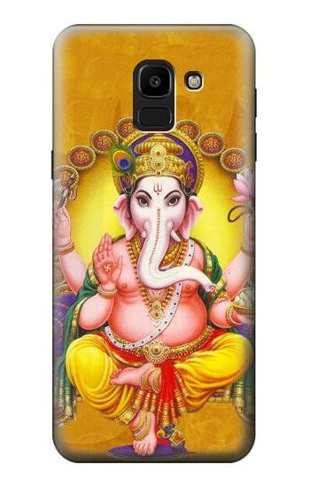 S0896 Lord Ganesh Hindu God Hülle Schutzhülle Taschen für Samsung Galaxy J6 (2018)
