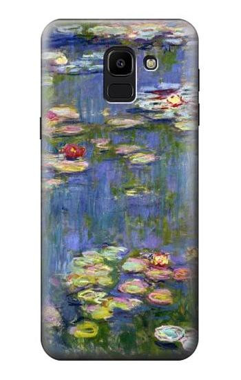 S0997 Claude Monet Water Lilies Hülle Schutzhülle Taschen für Samsung Galaxy J6 (2018)