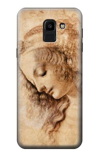 S1045 Leonardo da Vinci Woman's Head Hülle Schutzhülle Taschen für Samsung Galaxy J6 (2018)