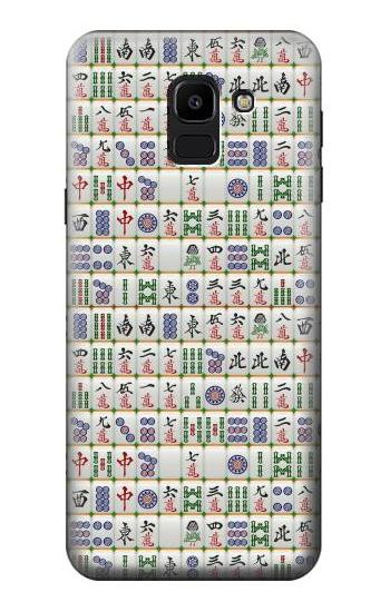 S1051 Mahjong Hülle Schutzhülle Taschen für Samsung Galaxy J6 (2018)