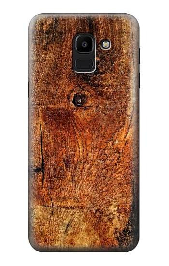 S1140 Wood Skin Graphic Hülle Schutzhülle Taschen für Samsung Galaxy J6 (2018)