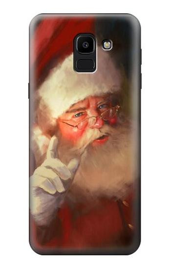 S1144 Xmas Santa Claus Hülle Schutzhülle Taschen für Samsung Galaxy J6 (2018)