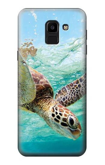 S1377 Ocean Sea Turtle Hülle Schutzhülle Taschen für Samsung Galaxy J6 (2018)