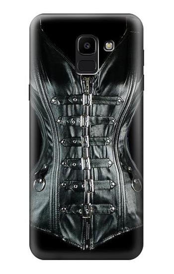 S1639 Gothic Corset Black Hülle Schutzhülle Taschen für Samsung Galaxy J6 (2018)