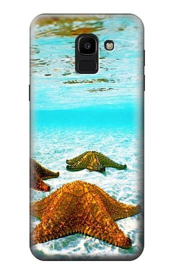 S1679 Starfish Sea Beach Hülle Schutzhülle Taschen für Samsung Galaxy J6 (2018)