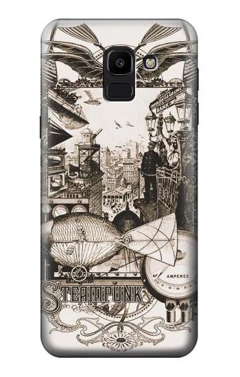 S1681 Steampunk Drawing Hülle Schutzhülle Taschen für Samsung Galaxy J6 (2018)