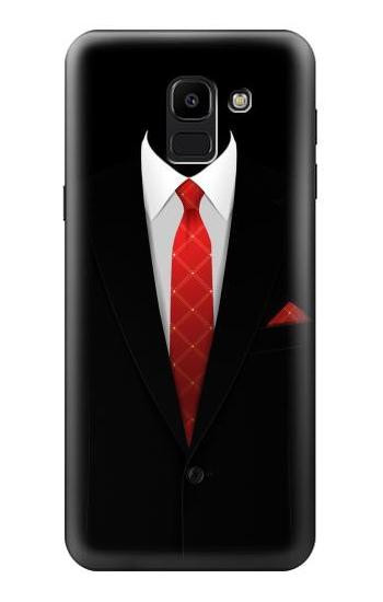 S1805 Black Suit Hülle Schutzhülle Taschen für Samsung Galaxy J6 (2018)