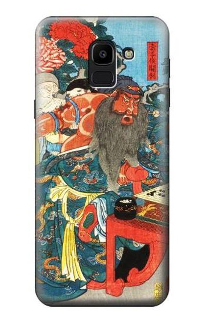 S1826 Utagawa Kuniyoshi Guan Yu Hülle Schutzhülle Taschen für Samsung Galaxy J6 (2018)