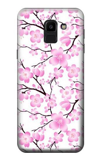S1972 Sakura Cherry Blossoms Hülle Schutzhülle Taschen für Samsung Galaxy J6 (2018)